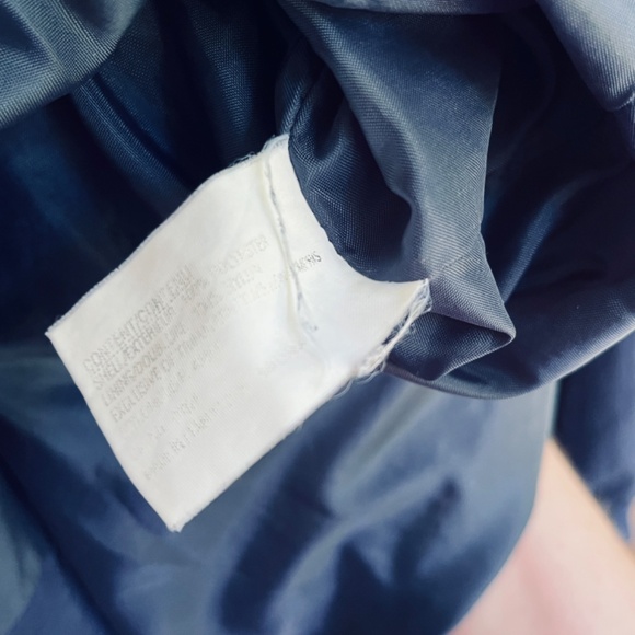 APROPOS Vintage 90s XL Navy Lining Full Zip Snap Windbreaker Parka Coat - Picture 10 of 16